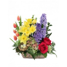 Blissful Garden Flower Basket